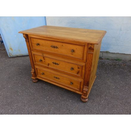 Antique Pine Chest of Three Drawers (waxed)