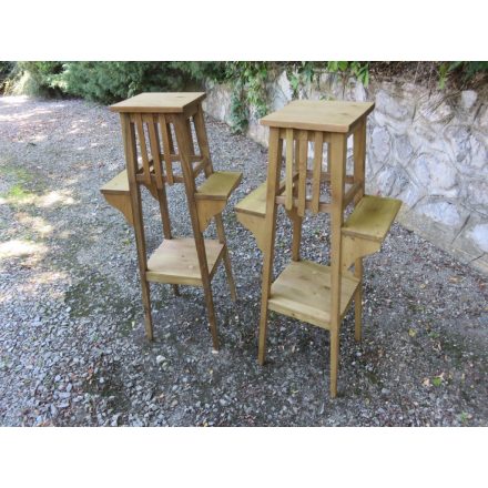 Antique Pine Plant Stands, pair of two (waxed)