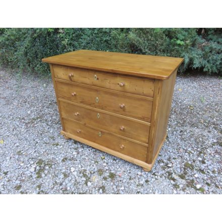 Antique Pine Chest of Four Drawers (waxed)