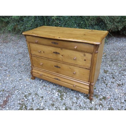 Antique Pine Chest of Four Drawers (waxed)