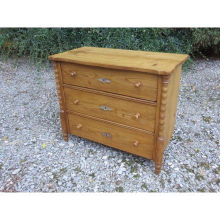 Antique Pine Chest of Three Drawers (waxed)