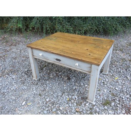 Antique Pine Coffee Table (grey base)