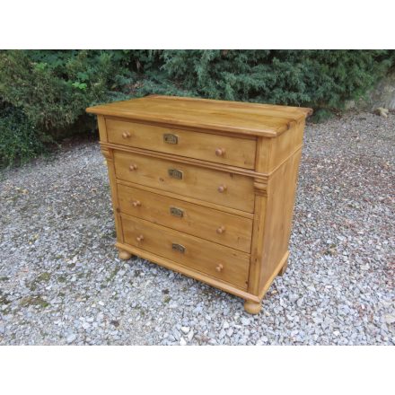 Antique Pine Chest of Four Drawers (waxed)