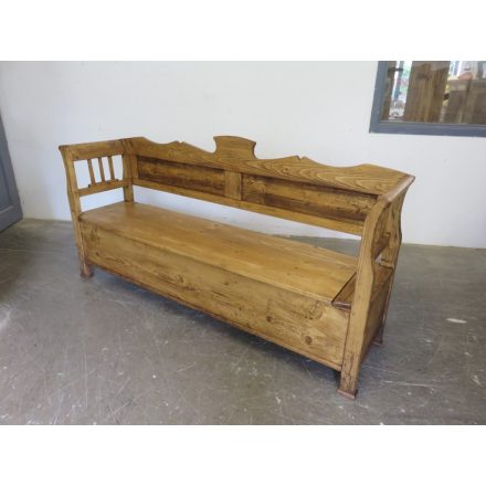 Antique Pine Box Bench (waxed)