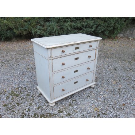 Antique Pine Chest of Four Drawers (white)