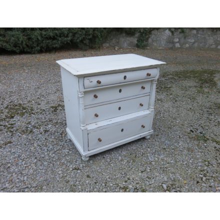 Antique Pine Chest of Four Drawers (white)