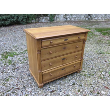 Antique Pine Chest of Four Drawers (waxed)