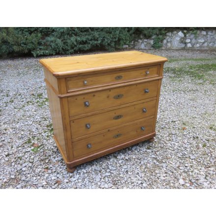 Antique Pine Chest of Four Drawers (waxed)