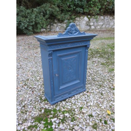 Antique Pine Wall Cabinet (blue)