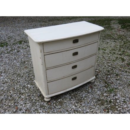 Antique Pine Chest of Four Drawers (white)