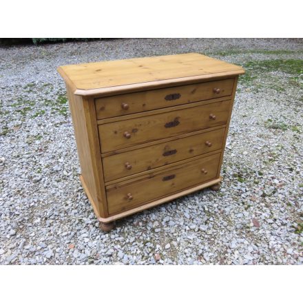 Antique Pine Chest of Four Drawers (waxed)