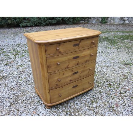 Antique Pine Chest of Four Drawers (waxed)