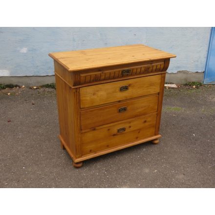 Antique Pine Chest of Four Drawers (waxed)