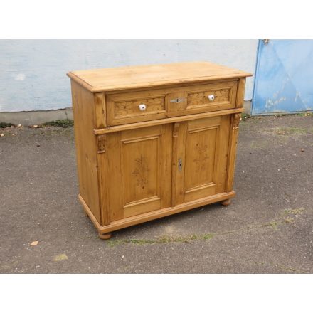 Antique Pine Dresser Base Cabinet (waxed)