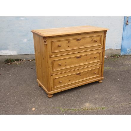 Antique Pine Chest of Three Drawers (waxed)