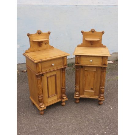 Antique Pine Nightstands, pair of two (waxed)