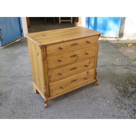 Antique Pine Chest of Four Drawers (waxed)