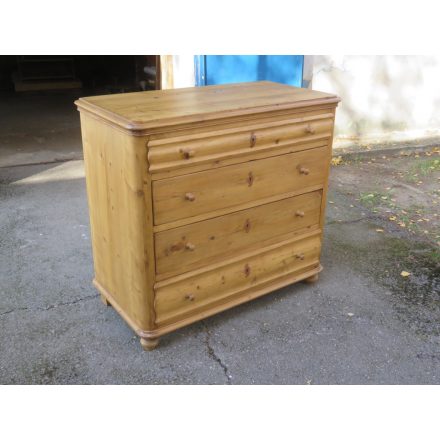 Antique Pine Chest of Four Drawers (waxed)