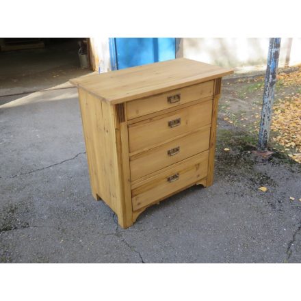 Antique Pine Chest of Four Drawers (waxed)