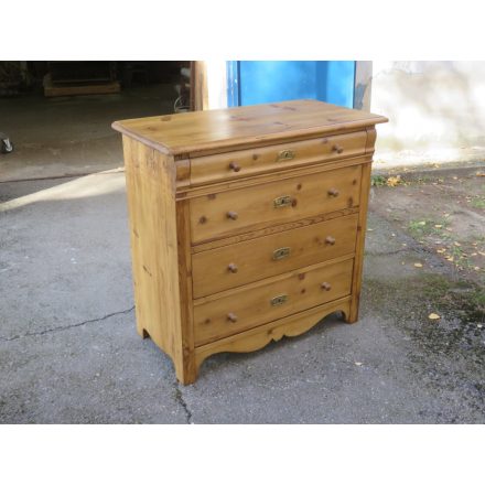 Antique Pine Chest of Four Drawers (waxed)