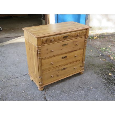 Antique Pine Chest of Four Drawers (waxed)