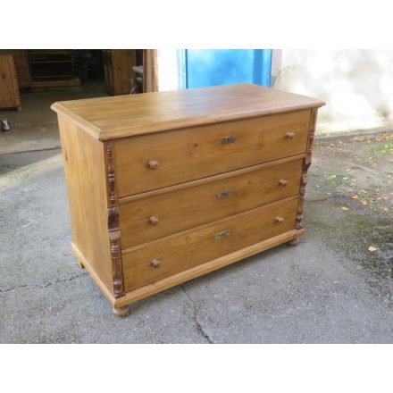 Antique Pine Chest of Three Drawers (waxed)