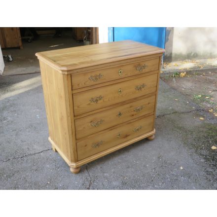 Antique Pine Chest of Four Drawers (waxed)