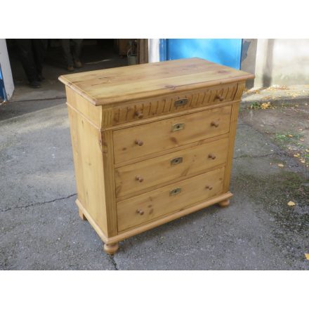 Antique Pine Chest of Four Drawers (waxed)