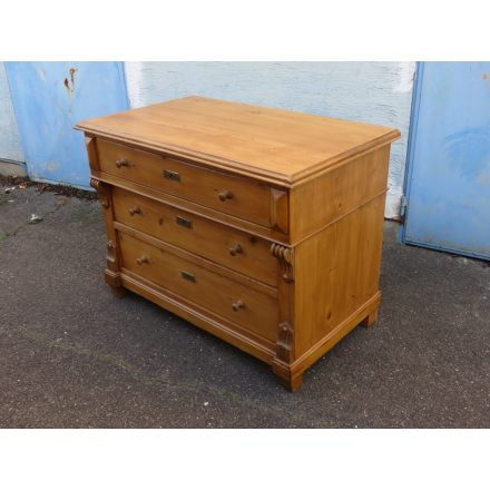 Antique Pine Chest of Three Drawers (waxed)