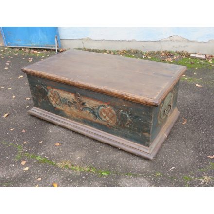 Antique Pine Hand Painted Trunk