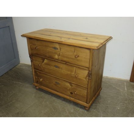 Antique Pine Chest of Three Drawers (waxed)