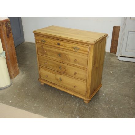 Antique Pine Chest of Four Drawers (waxed)