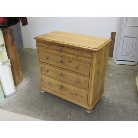 Antique Pine Chest of Four Drawers (waxed)