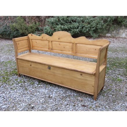 Antique Pine Box Bench (waxed)