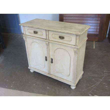 Antique Pine Dresser Base Cabinet (white)