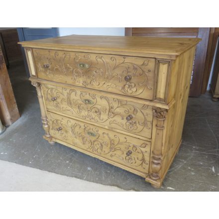 Antique Pine Chest of Three Drawers (finished with wax)