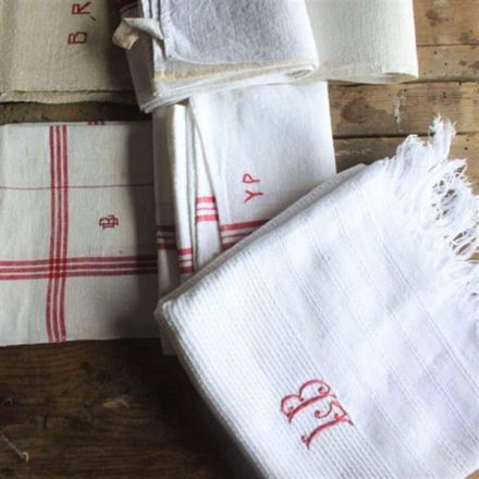 Antique linen dish towels