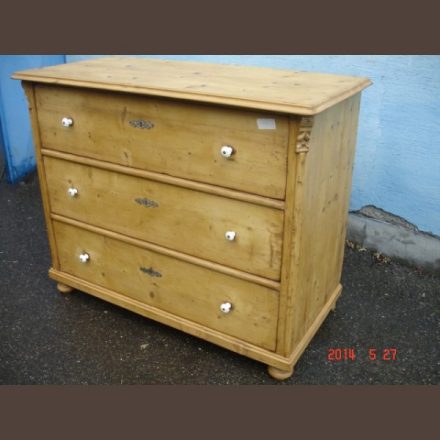 Country pine 3-drawer chest / original item, waxfinished condition