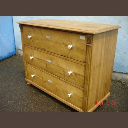 Country pine 3-drawer chest / original item, waxfinished condition