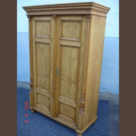 Country pine 2-door armoire  /original item, wax finished condition