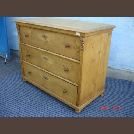 Country pine 3-drawer chest / original item, waxfinished condition