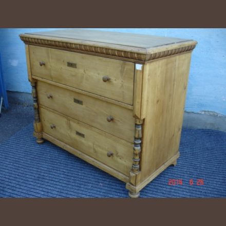 Country pine 3-drawer chest / original item, waxfinished condition